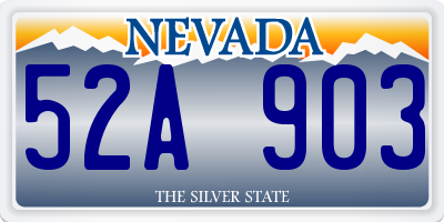 NV license plate 52A903