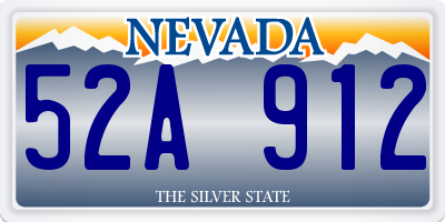 NV license plate 52A912