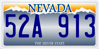 NV license plate 52A913