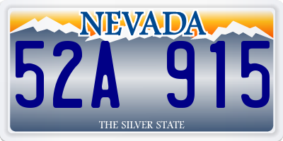 NV license plate 52A915