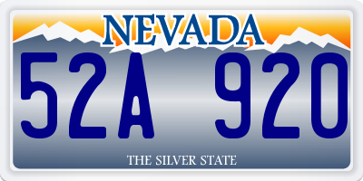 NV license plate 52A920