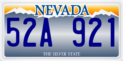 NV license plate 52A921