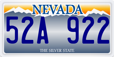 NV license plate 52A922