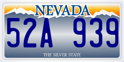 NV license plate 52A939