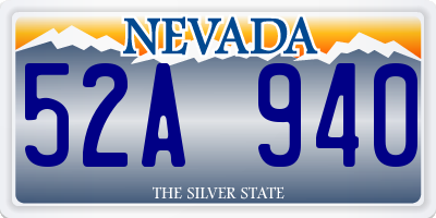 NV license plate 52A940