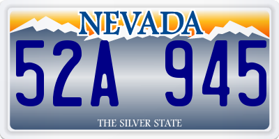 NV license plate 52A945