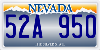 NV license plate 52A950