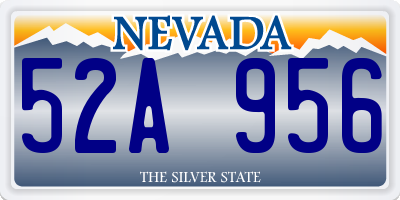 NV license plate 52A956