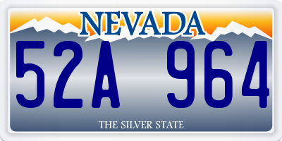 NV license plate 52A964