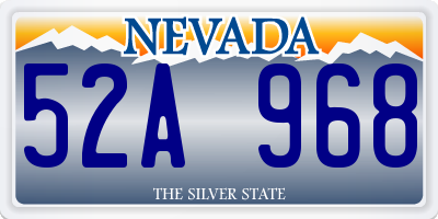 NV license plate 52A968