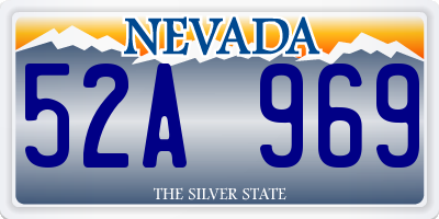 NV license plate 52A969