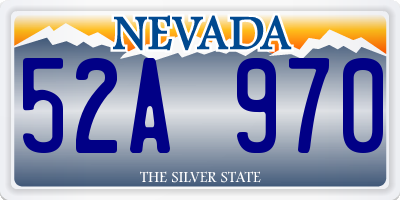 NV license plate 52A970