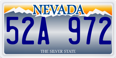 NV license plate 52A972