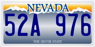 NV license plate 52A976