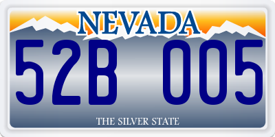 NV license plate 52B005