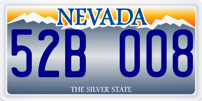 NV license plate 52B008