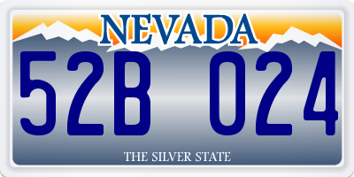 NV license plate 52B024
