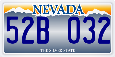 NV license plate 52B032