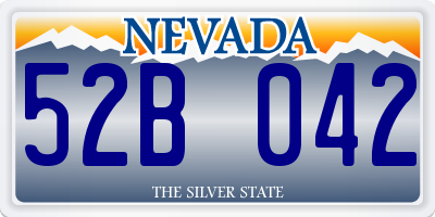 NV license plate 52B042