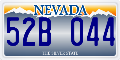 NV license plate 52B044