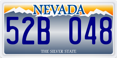NV license plate 52B048