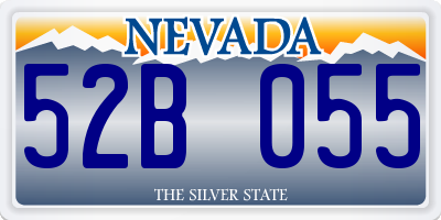 NV license plate 52B055
