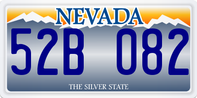 NV license plate 52B082