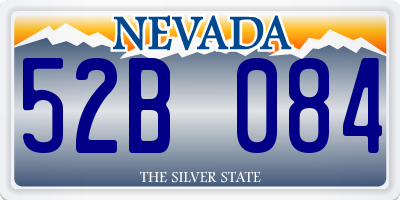 NV license plate 52B084