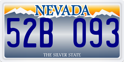 NV license plate 52B093