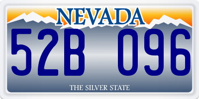 NV license plate 52B096