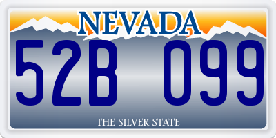 NV license plate 52B099