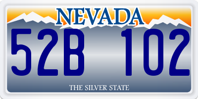 NV license plate 52B102