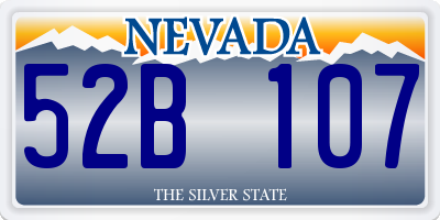 NV license plate 52B107