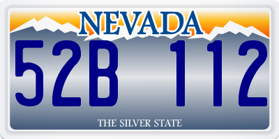 NV license plate 52B112