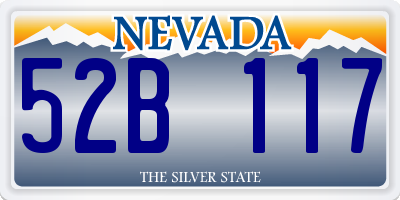 NV license plate 52B117