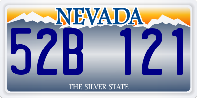 NV license plate 52B121