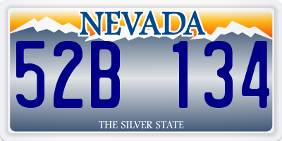 NV license plate 52B134