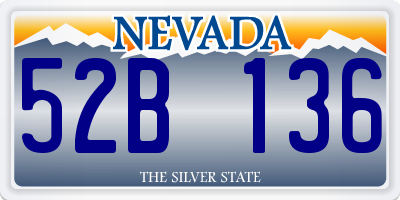 NV license plate 52B136
