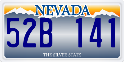 NV license plate 52B141