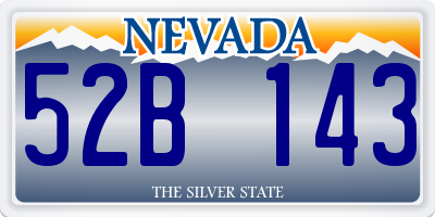 NV license plate 52B143