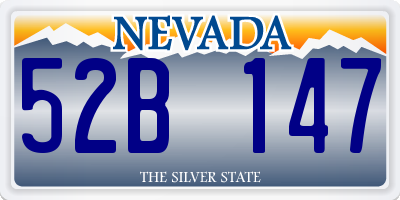 NV license plate 52B147