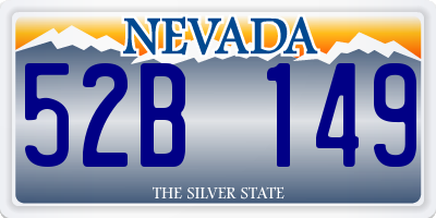 NV license plate 52B149