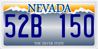 NV license plate 52B150