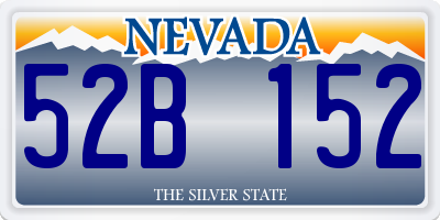 NV license plate 52B152