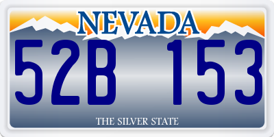 NV license plate 52B153