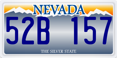 NV license plate 52B157
