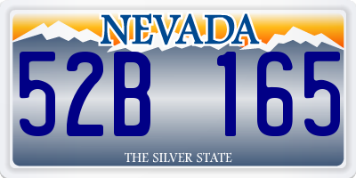 NV license plate 52B165