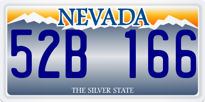 NV license plate 52B166