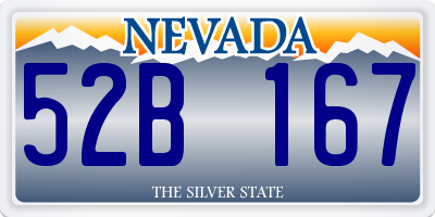 NV license plate 52B167