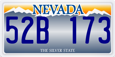 NV license plate 52B173